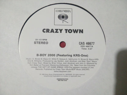 Crazy Town : B-Boy 2000 / Players (Only Love You When They're Playing) (12", Promo)