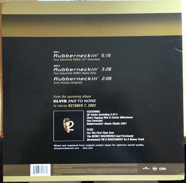 Elvis Presley : Rubberneckin' (Paul Oakenfold Remix) (12", Maxi)