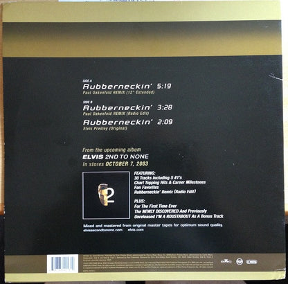 Elvis Presley : Rubberneckin' (Paul Oakenfold Remix) (12", Maxi)
