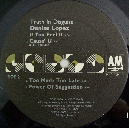 Denise Lopez : Truth In Disguise (LP)