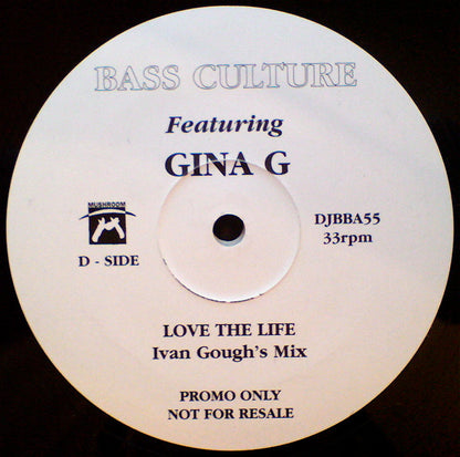 Bass Culture Featuring Gina G : Love The Life (2x12", Promo)