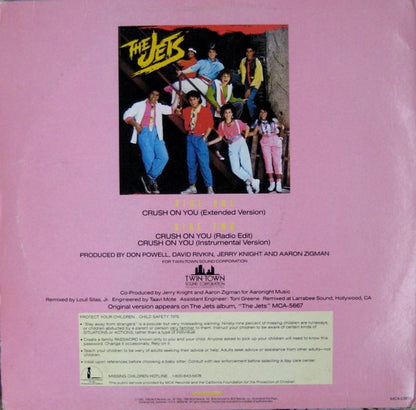 The Jets : Crush On You (12", Single, Glo)