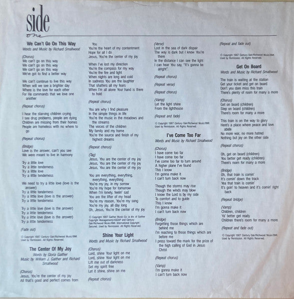 The Richard Smallwood Singers : Textures (LP, Album)