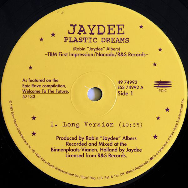 Jaydee : Plastic Dreams (12")