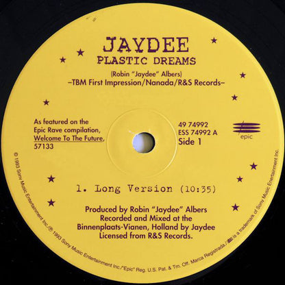 Jaydee : Plastic Dreams (12")