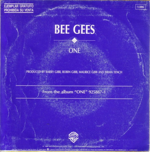 Bee Gees : One (7", Single, Promo)