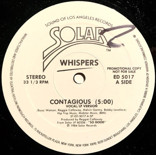 Whispers* : Contagious (12", Promo)