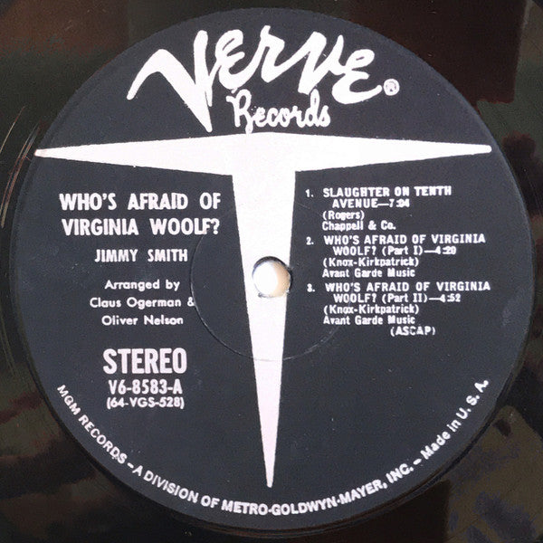 Jimmy Smith : Who's Afraid Of Virginia Woolf? (LP, Album, MGM)
