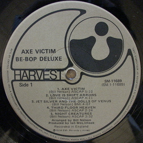 Be Bop Deluxe : Axe Victim (LP, Album, Jac)