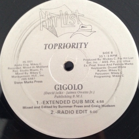 Topriority : Gigolo (12")
