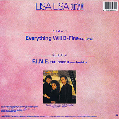 Lisa Lisa And Cult Jam* : Everything Will B-Fine (12")