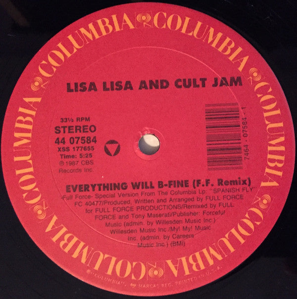 Lisa Lisa And Cult Jam* : Everything Will B-Fine (12")