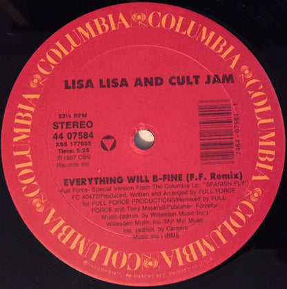 Lisa Lisa And Cult Jam* : Everything Will B-Fine (12")