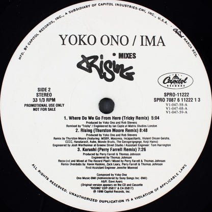 Yoko Ono / Ima (2) : Rising Mixes (LP, Promo)