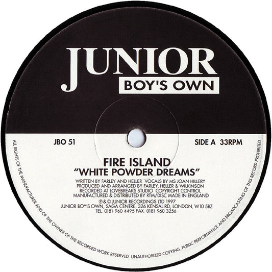 Fire Island : White Powder Dreams (12", Single)