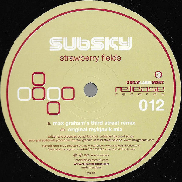 Subsky : Strawberry Fields (12")