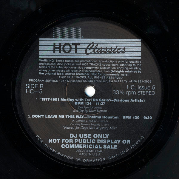 Various : Hot Classics, Issue 5 (12", EP, Comp, Promo)