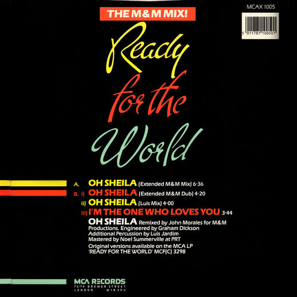 Ready For The World : Oh Sheila (The M&M Mix!) (12")