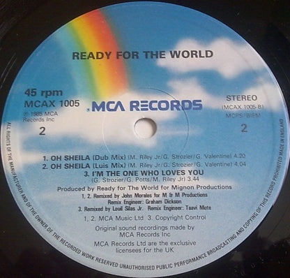 Ready For The World : Oh Sheila (The M&M Mix!) (12")