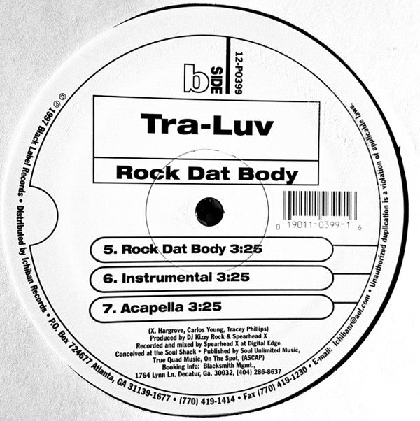 Tra-Luv : Ride Wit It / Rock Dat Body (12", Single)