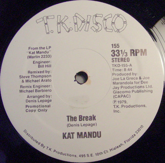 Kat Mandu : The Break / There's Only Been A Few (12", Promo)