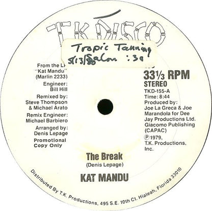 Kat Mandu : The Break / There's Only Been A Few (12", Promo)