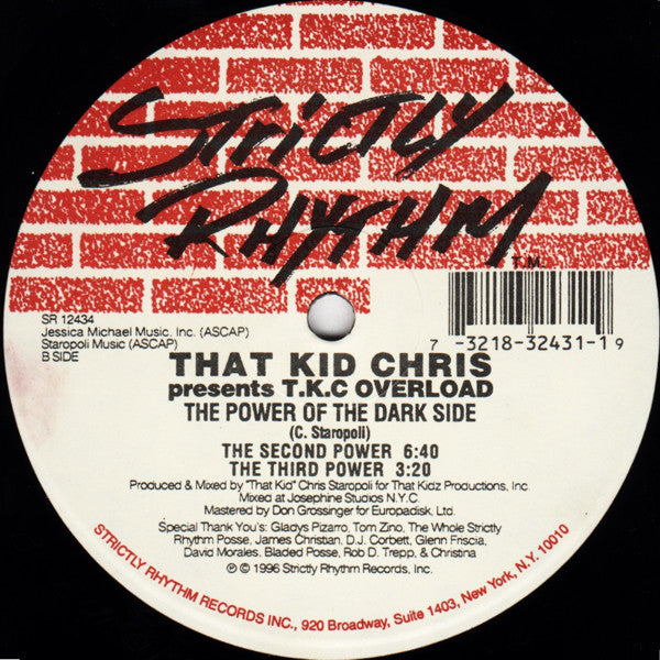 That Kid Chris Presents TKC Overload : The Power Of The Dark Side (12")
