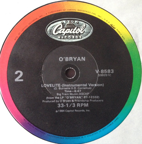 O'Bryan : Lovelite (12", Single)
