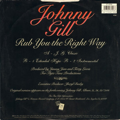 Johnny Gill : Rub You The Right Way (12")