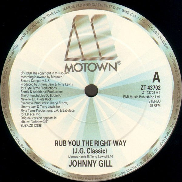 Johnny Gill : Rub You The Right Way (12")