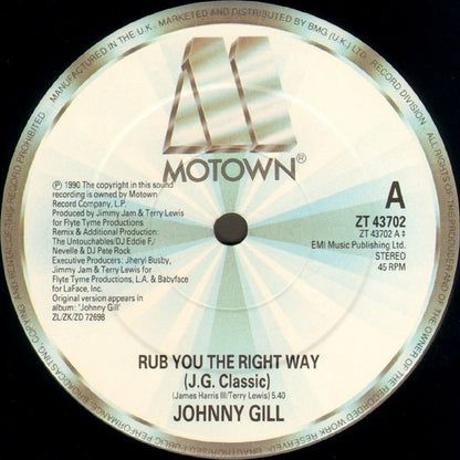 Johnny Gill : Rub You The Right Way (12")