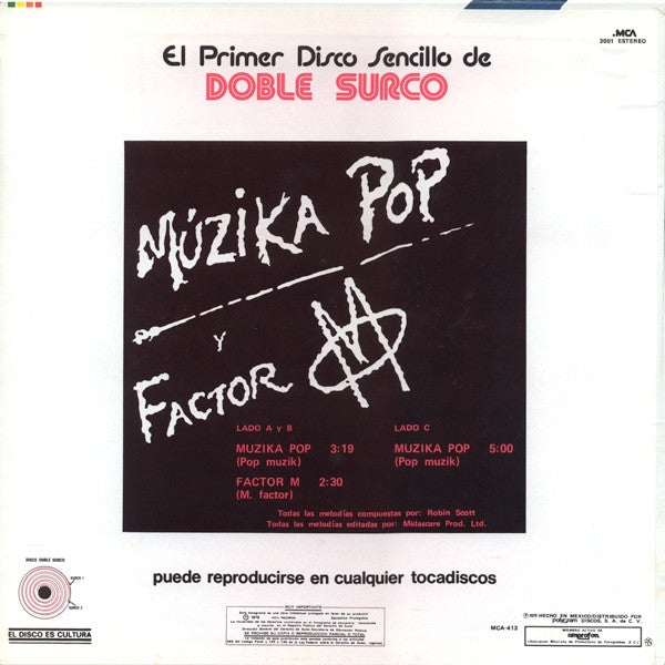Factor M* : Múzika Pop Y Factor M (12", Ltd, Dou)