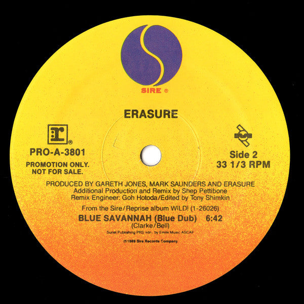 Erasure : Blue Savannah (12", Promo)