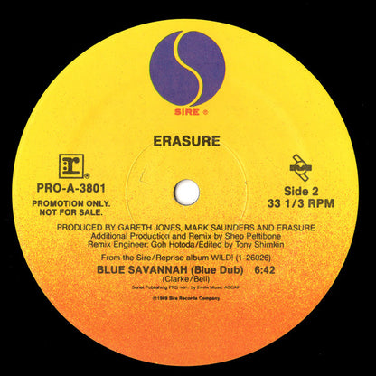 Erasure : Blue Savannah (12", Promo)
