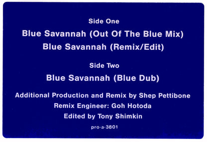 Erasure : Blue Savannah (12", Promo)