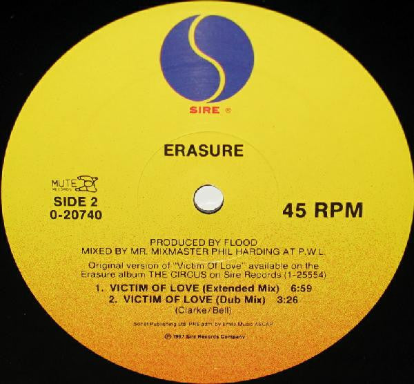 Erasure : Victim Of Love (12", Maxi, Ltd, All)