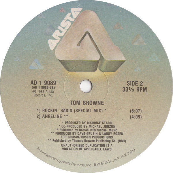 Tom Browne : Rockin' Radio (12")