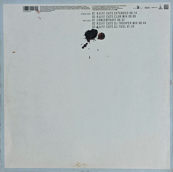 Axel Konrad : R.U.F.F. Cuts / Concentrate (12")
