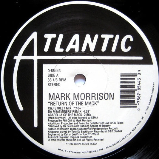Mark Morrison : Return Of The Mack (12")