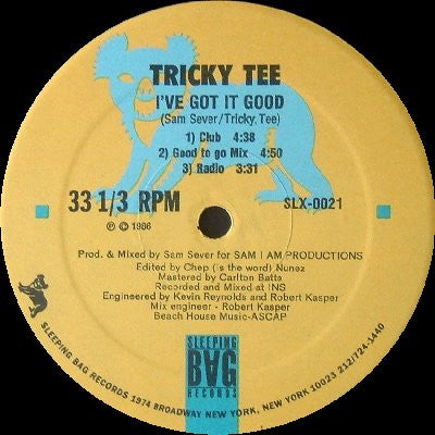 Tricky Tee : Leave It To The Drums / I've Got It Good (12")