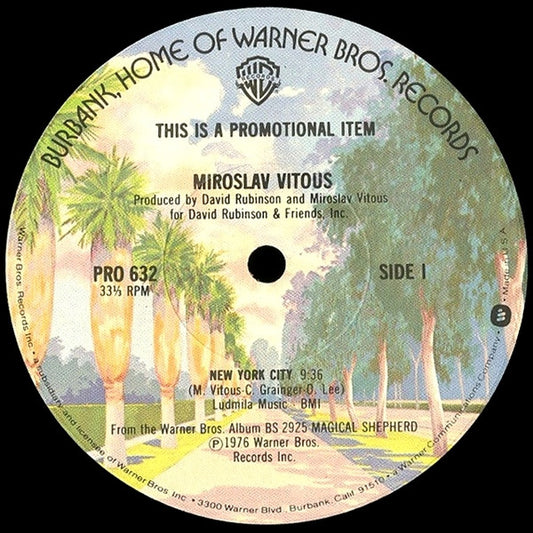 Miroslav Vitous : New York City (12", S/Sided, Promo)