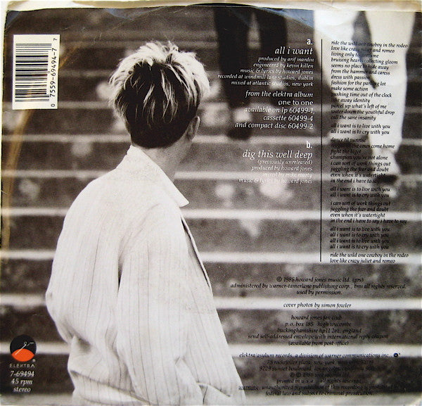 Howard Jones : All I Want (7")