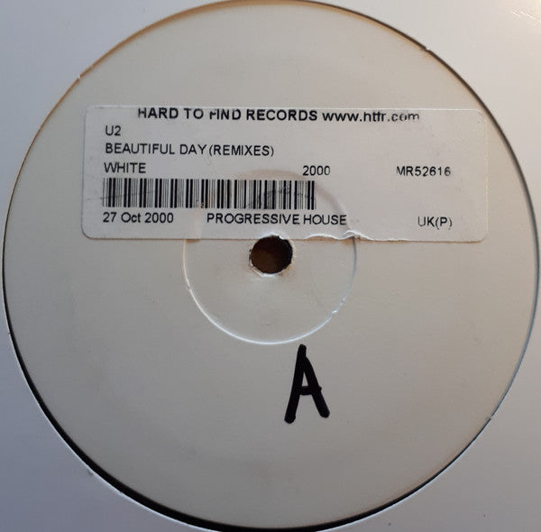 U2 : Beautiful Day (Perfecto Mixes) (12", W/Lbl)