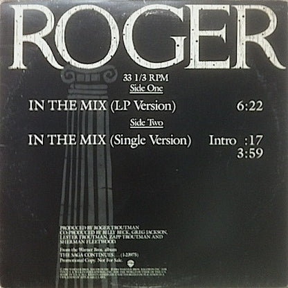 Roger* : In The Mix (12", Promo)