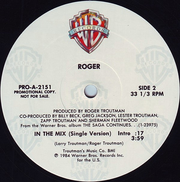Roger* : In The Mix (12", Promo)