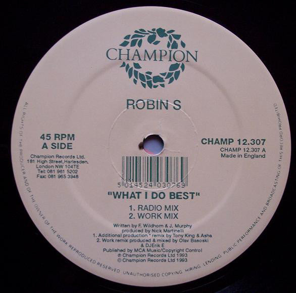 Robin S* : What I Do Best (12")