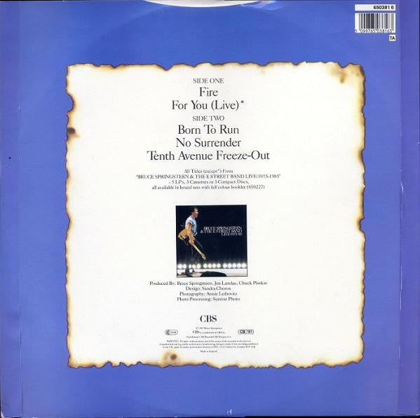 Bruce Springsteen & The E-Street Band : Fire (12", Single)