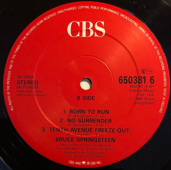 Bruce Springsteen & The E-Street Band : Fire (12", Single)