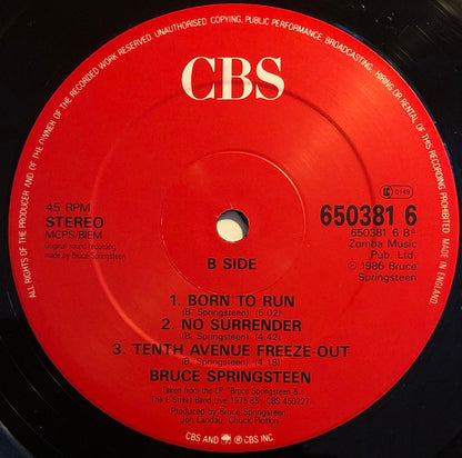 Bruce Springsteen & The E-Street Band : Fire (12", Single)
