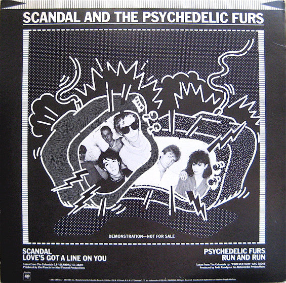 Scandal (4) / The Psychedelic Furs : Love's Got A Line On You / Run And Run (12", Promo)